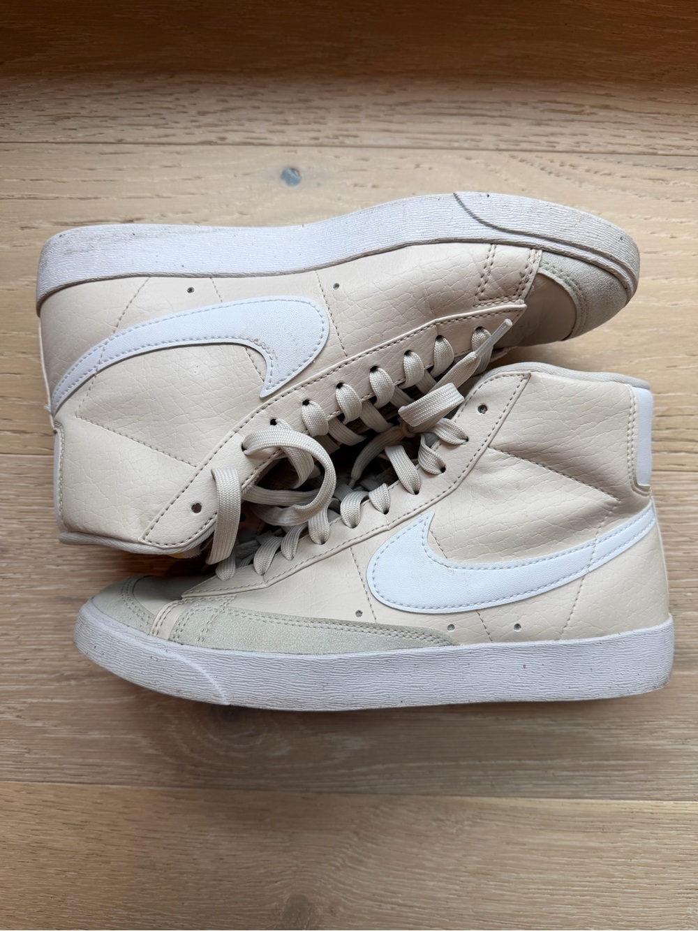 Nike Women’s Blazer Mid Leather Sneakers - Cream/White